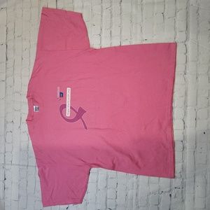 Gildan breast cancer awareness pink tee survivor American cancer society 2XL